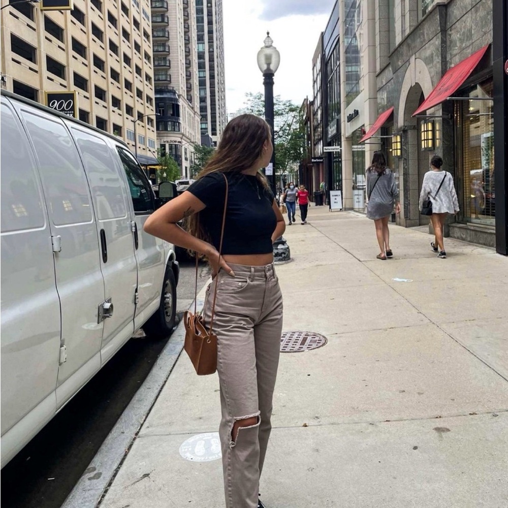 ASOS High-Rise Taupe Jeans